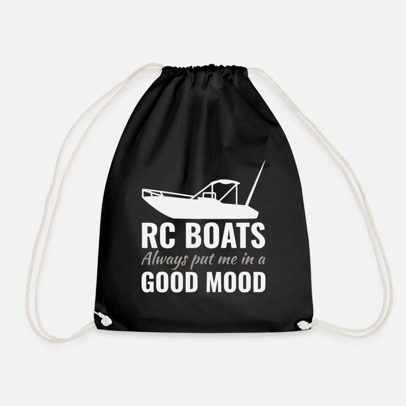 Rc Boat Racing Motorboot Schnellboot Offshore Rennen - Turnbeutel - Schwarz