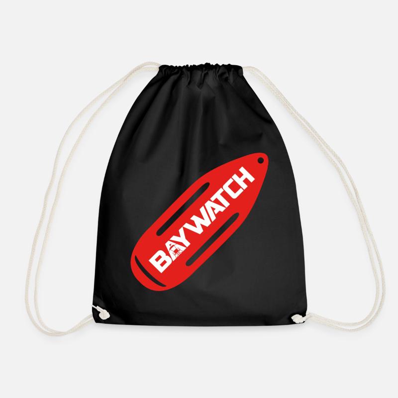 Baywatch Red Buoy - Drawstring Bag - black