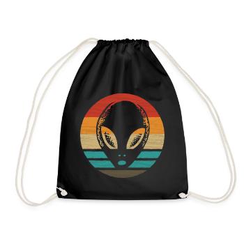 Alien Retro Style Vintage - Turnbeutel - Schwarz - Vorne