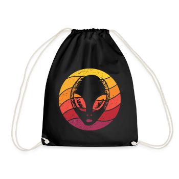 Alien Retro Style Vintage - Turnbeutel - Schwarz - Vorne