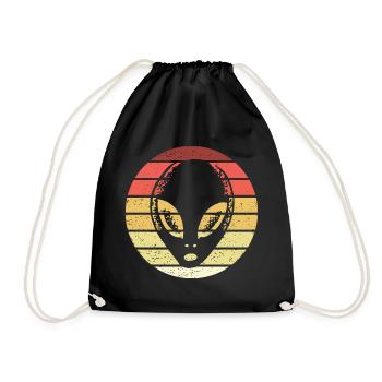 Alien Retro Style Vintage - Turnbeutel - Schwarz - Vorne