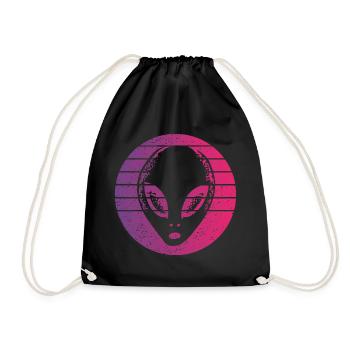 Alien Retro Style Vintage - Turnbeutel - Schwarz - Vorne