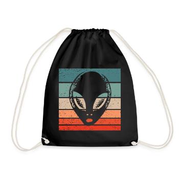 Alien Retro Style Vintage - Turnbeutel - Schwarz - Vorne