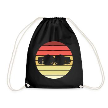 Boxen Retro Style Vintage - Turnbeutel - Schwarz - Vorne
