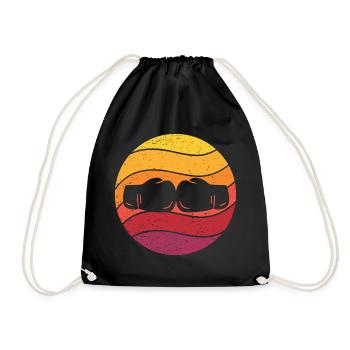 Boxen Retro Style Vintage - Turnbeutel - Schwarz - Vorne