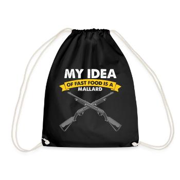 Fast Food Duck Hunting Hunter Duck Hunting Hunt - Drawstring Bag - black - Front