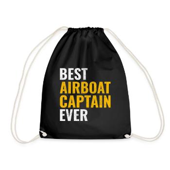 Airboat Fanboat Airboating Bateau marécageux Capitaine - Sac de sport léger - noir - Devant