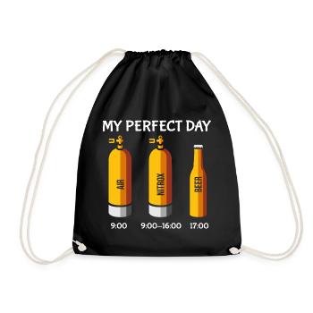 My Perfect Day Air Beer Diving Scuba Plongeurs - Sac de sport léger - noir - Devant