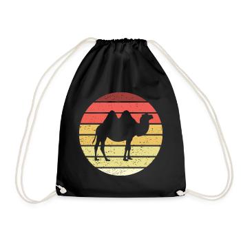Camel Retro Style Vintage - Sac de sport léger - noir - Devant