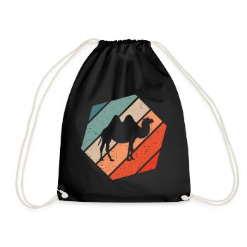 Camel Retro Style Vintage - Sac de sport léger - noir - Devant