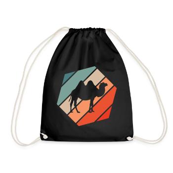 Camel Retro Style Vintage - Sac de sport léger - noir - Devant