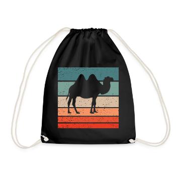 Camel Retro Style Vintage - Sac de sport léger - noir - Devant