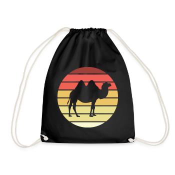 Camel Retro Style Vintage - Sac de sport léger - noir - Devant