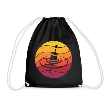Pose Pêche Nageur Rétro Style Vintage - Sac de sport léger - noir - Devant
