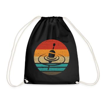 Pose Pêche Nageur Rétro Style Vintage - Sac de sport léger - noir - Devant