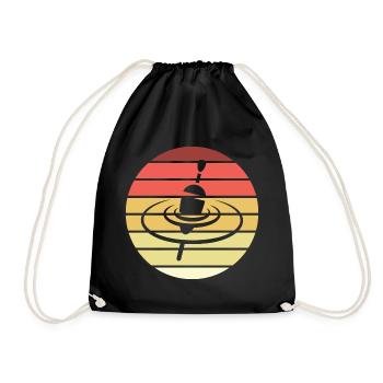 Pose Pêche Nageur Rétro Style Vintage - Sac de sport léger - noir - Devant