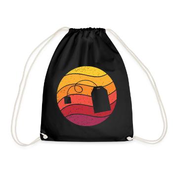 Sachets de thé Retro Style Vintage - Sac de sport léger - noir - Devant