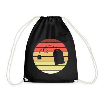 Sachets de thé Retro Style Vintage - Sac de sport léger - noir - Devant