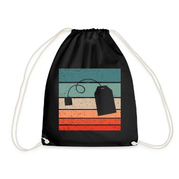 Sachets de thé Retro Style Vintage - Sac de sport léger - noir - Devant