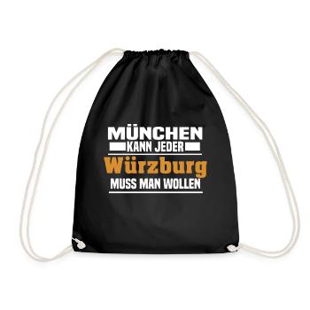 Würzburg - Turnbeutel - Schwarz - Vorne