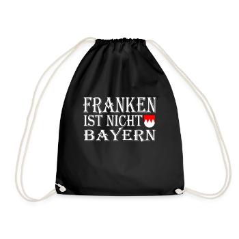 Franken ist nicht bayern - Turnbeutel - Schwarz - Vorne