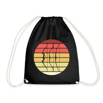 Archery Retro Style Vintage - Drawstring Bag - black - Front