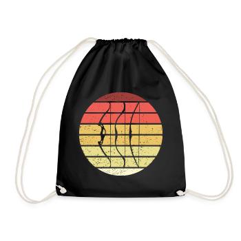 Archery Retro Style Vintage - Drawstring Bag - black - Front