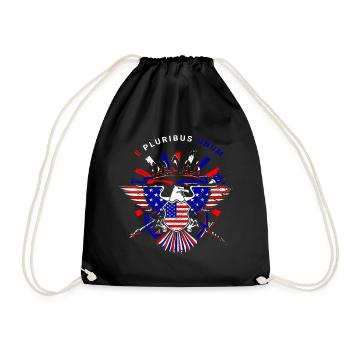 A beautiful American eagle design - Drawstring Bag - black - Front