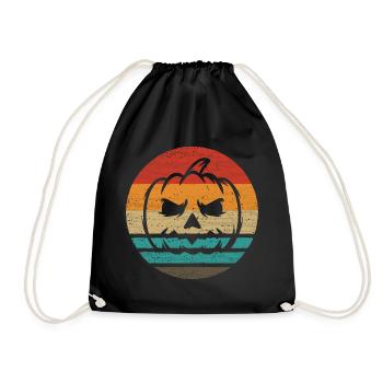 Citrouille Rétro Style Vintage - Sac de sport léger - noir - Devant