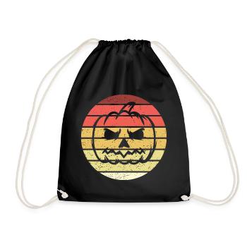 Citrouille Rétro Style Vintage - Sac de sport léger - noir - Devant