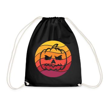 Citrouille Rétro Style Vintage - Sac de sport léger - noir - Devant