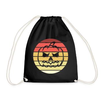 Citrouille Rétro Style Vintage - Sac de sport léger - noir - Devant