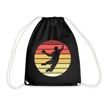 Joueur de Handball Retro Style Vintage - Sac de sport léger - noir - Devant