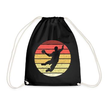 Joueur de Handball Retro Style Vintage - Sac de sport léger - noir - Devant