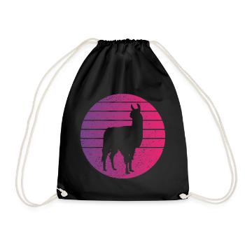 Lama Retro Style Vintage - Sac de sport léger - noir - Devant