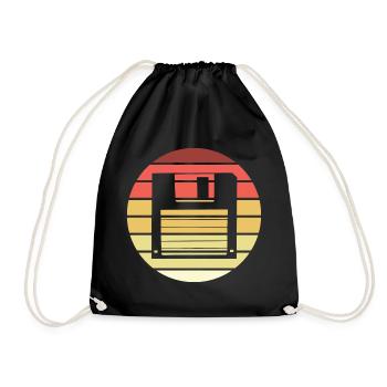 Floppy Retro Style Vintage - Sac de sport léger - noir - Devant