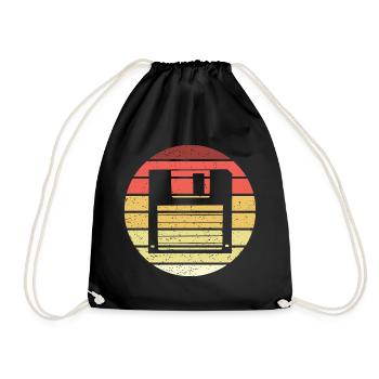 Floppy Retro Style Vintage - Sac de sport léger - noir - Devant