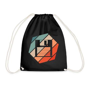 Floppy Retro Style Vintage - Sac de sport léger - noir - Devant