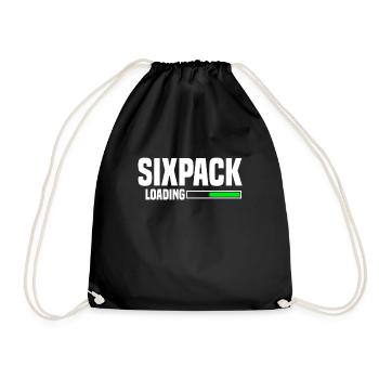 sixpack loading - Drawstring Bag - black - Front