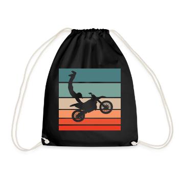 Motocross Seatgrab Retro Style Vintage - Sac de sport léger - noir - Devant