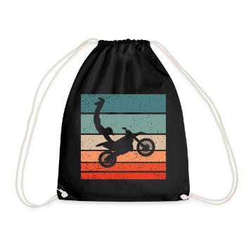 Motocross Seatgrab Retro Style Vintage - Sac de sport léger - noir - Devant