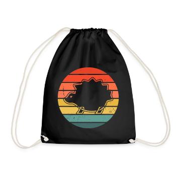 Hedgie Retro Sunset Hérisson - Sac de sport léger - noir - Devant