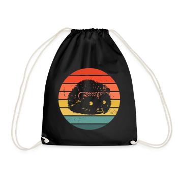 Hedgie Retro Sunset Hérisson - Sac de sport léger - noir - Devant