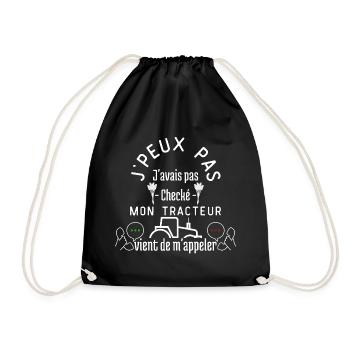 J'AVAIS pas Checké Mon Tracteur m'appelle - Sac de sport léger - noir - Devant