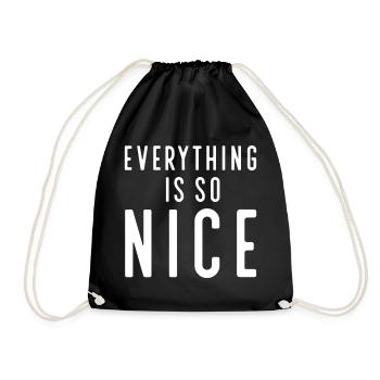 Funny sayings - Drawstring Bag - black - Front