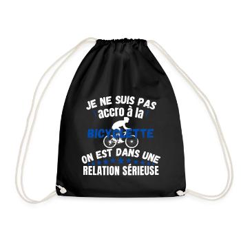 JE NE SUIS PAS ACCRO A LA BICYCLETTE - Sac de sport léger - noir - Devant