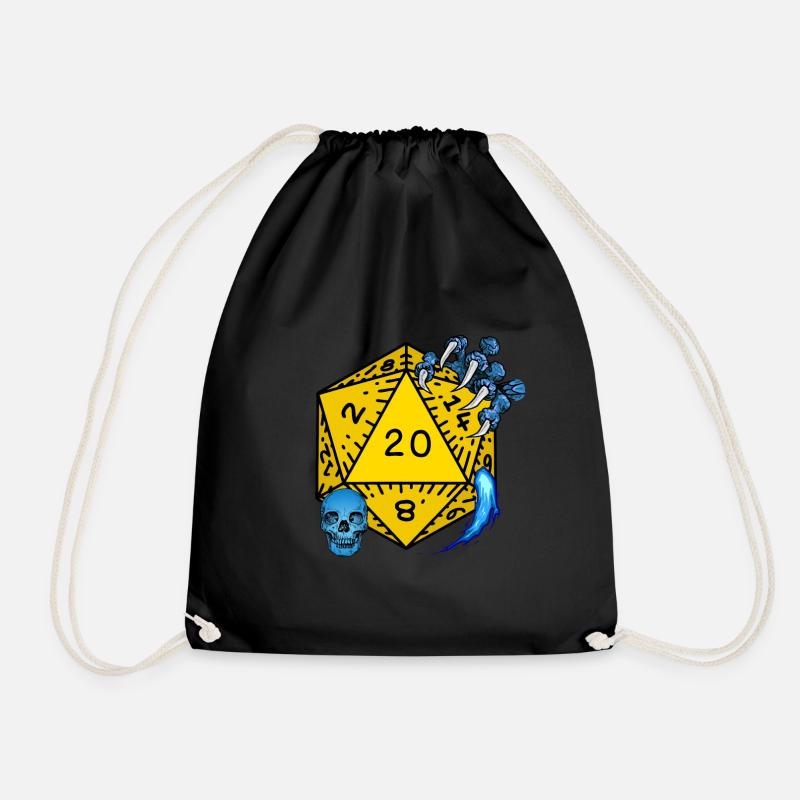 D20 Aventure Sortilége JDR - Sac de sport léger - noir