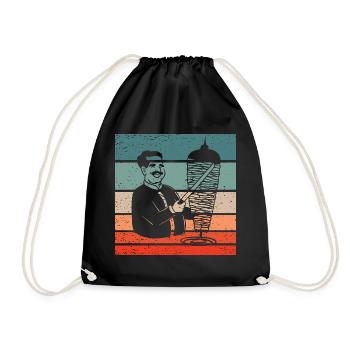 Doner Kebab Retro Style Vintage - Sac de sport léger - noir - Devant