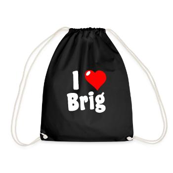 i love brig - Turnbeutel - Schwarz - Vorne