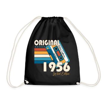 Septembre Né 1956 Cadeau du 66e anniversaire - Sac de sport léger - noir - Devant